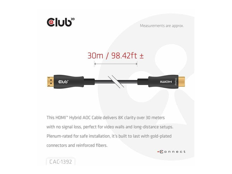 Club 3D HDMI cable - 30 m