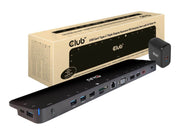 Club 3D Triple Display Dynamic PD Charging Dock - docking station - USB-C - VGA HDMI DP - GigE