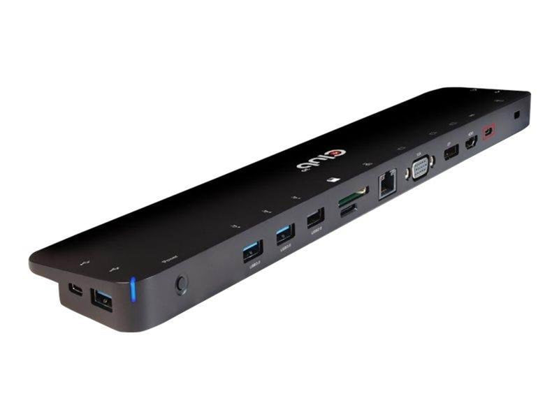 Club 3D Triple Display Dynamic PD Charging Dock - docking station - USB-C - VGA HDMI DP - GigE