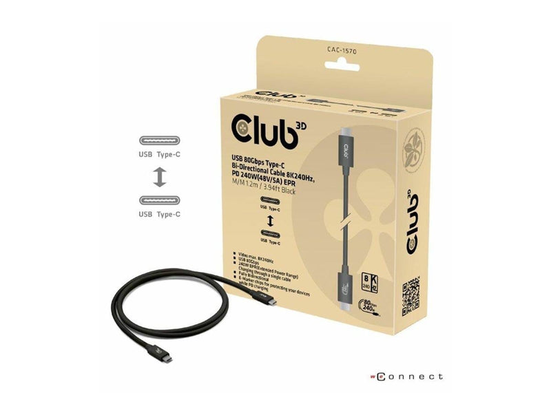 Club 3D - USB-C cable - 24 pin USB-C to 24 pin USB-C - 1.2 m