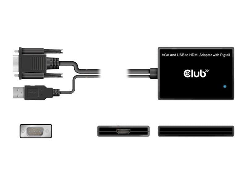 Club 3D adapter - HDMI / VGA - 60 cm