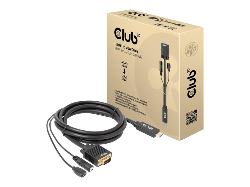 Club 3D adapter cable - HDMI / VGA / audio - 2 m