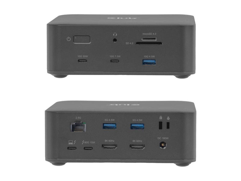 Club 3D - docking station - Thunderbolt 5 - 2 x HDMI Thunderbolt - 1GbE