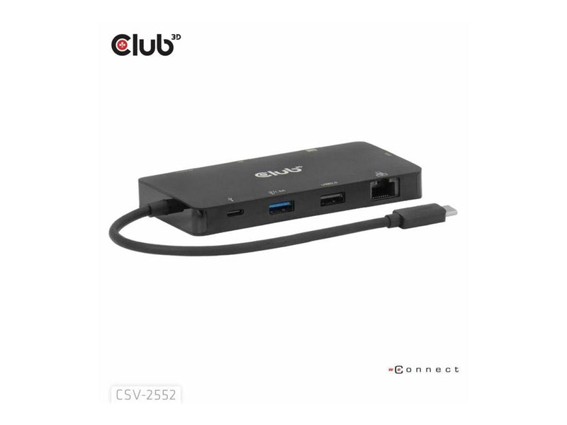 Club 3D - docking station - USB-C - HDMI - 1GbE
