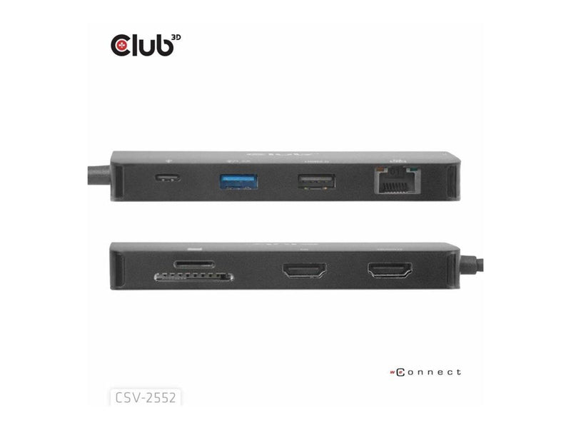 Club 3D - docking station - USB-C - HDMI - 1GbE