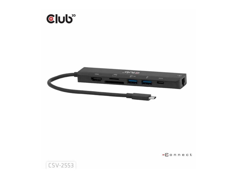 Club 3D - docking station - USB-C - HDMI - 1GbE