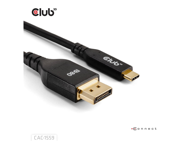 Club 3D - video adapter cable - 24 pin USB-C to DisplayPort - 1 m