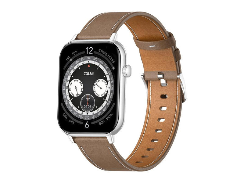 Colmi C28 Smartwatch Brown Leather Strap