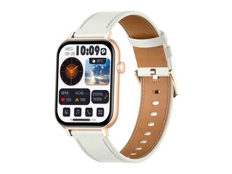 Colmi C28 Smartwatch White Leather Strap