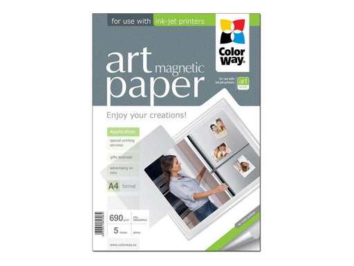 ColorWay ART magnetic - magnetic photo paper - glossy - 5 sheet(s) - A4 - 690 g/m²