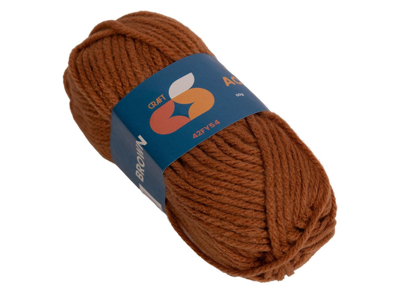 Colorations - Acrylgaren 4 mm - 50gr - Bruin