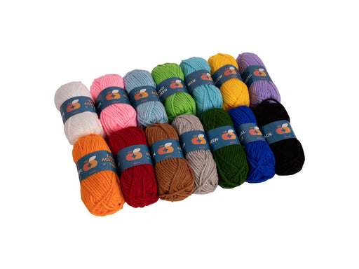 Colorations - Acrylic Yarn Set 4 mm - 14 Colors