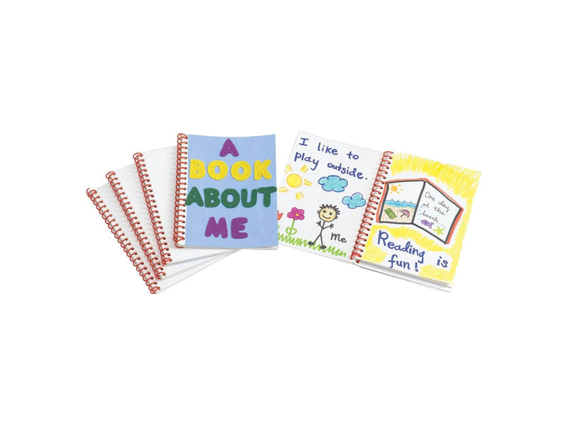 Colorations - Blank Notebook with White Cover Set of 24
