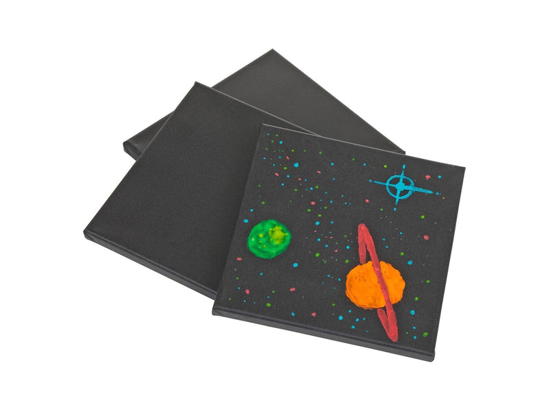 Colorations - Canvas Black 20x20cm Set of 3