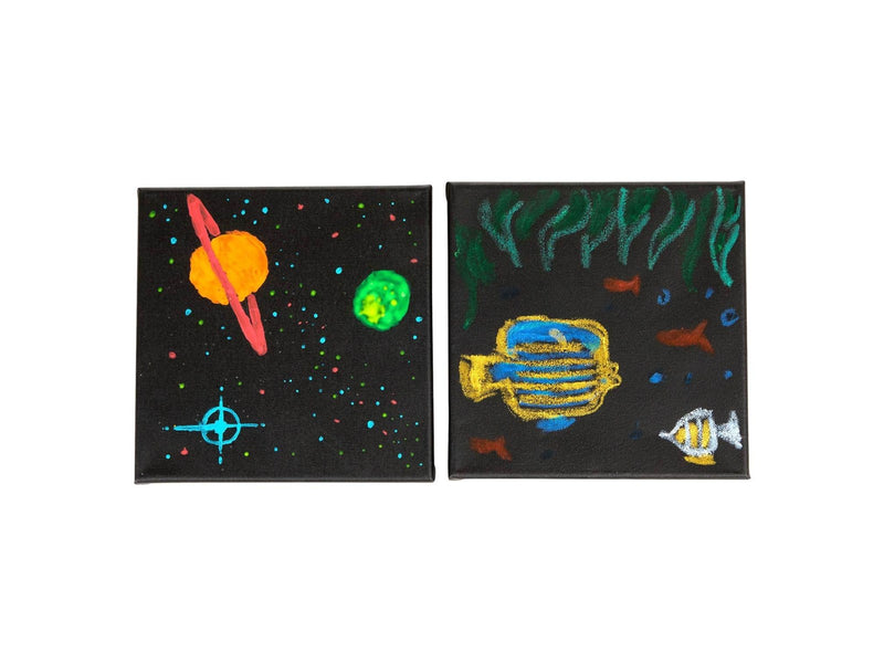 Colorations - Canvas Black 20x20cm Set of 3