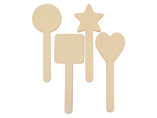 Colorations - DIY Wooden Stick Shapes 4 Designs 20pcs.