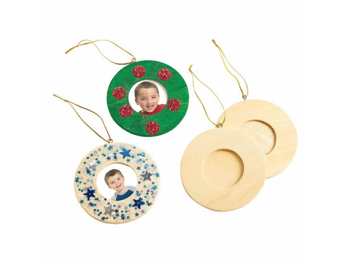 Colorations - Decorate your own Wooden Photo Frame Ornament Set of 12