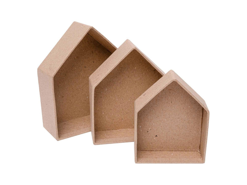 Colorations - Paper Mache Houses 3 pcs.