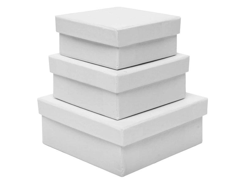 Colorations - Papier-mache Boxes Square 3 pcs.