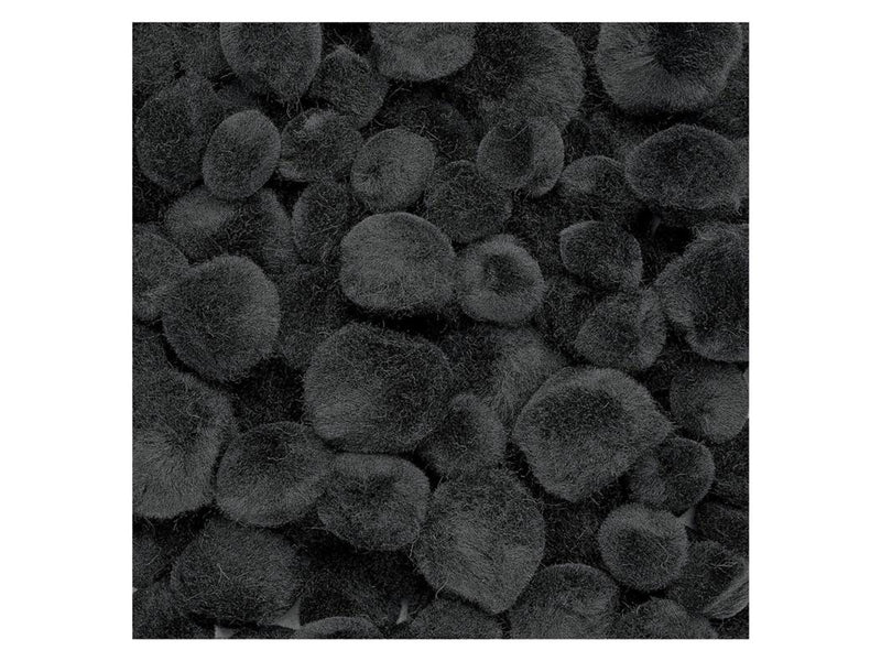 Colorations - Pom Poms Black 100pcs.