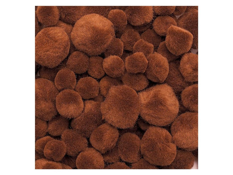 Colorations - Pom Poms Brown 100pcs.