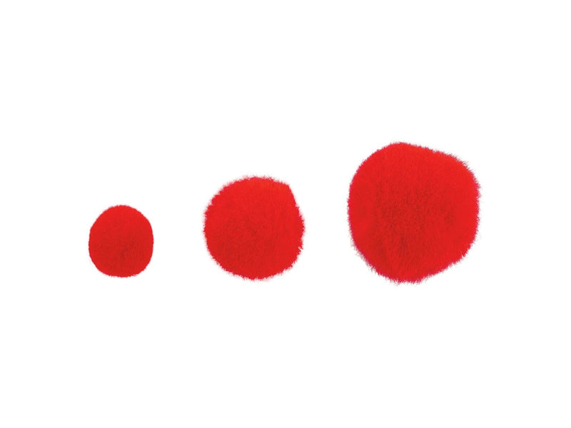 Colorations - Pom Poms Red 100pcs.