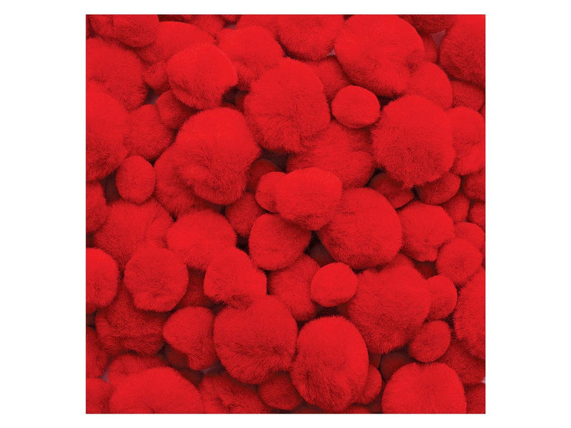 Colorations - Pom Poms Red 100pcs.