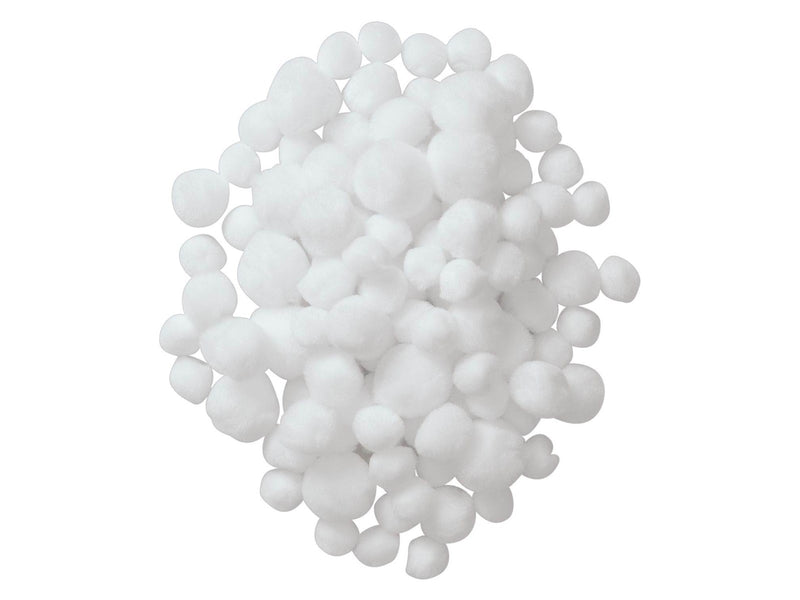 Colorations - Pom Poms White 100pcs.