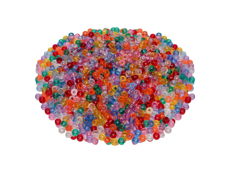 Colorations - Pony Beads Transparent 6x9 mm 1000 pcs.