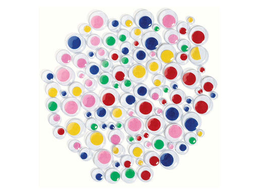 Colorations - Self-adhesive Colored Sticky Eyes 100 pcs.