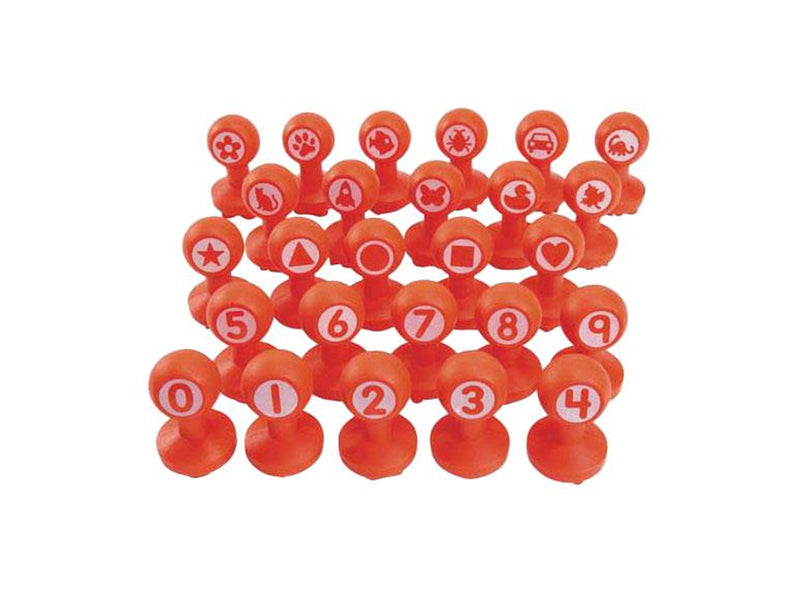 Colorations - Shapes & Numbers Clay Stamps 26pcs.