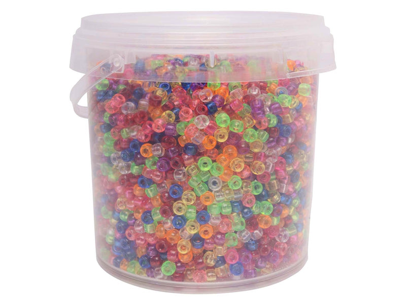 Colorations - Small Pony Beads - Transparent 4 x 6 mm 500 gr.