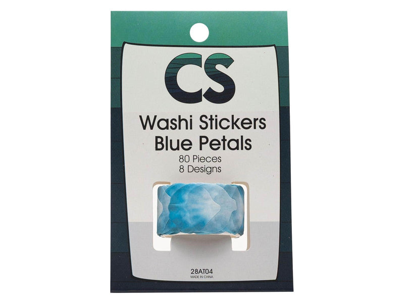 Colorations - Washi Stickers - Blue Petals 80pcs.
