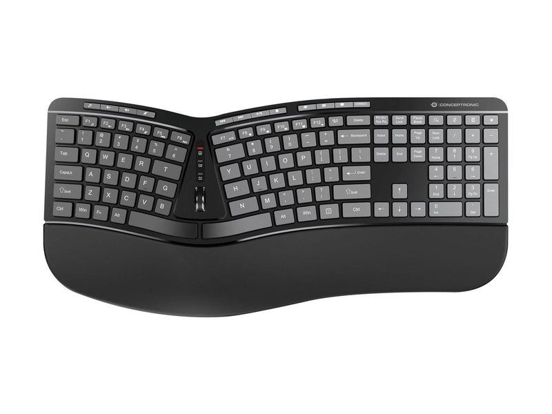 Conceptronic ORAZIO02US ERGO - Tastatur & Maus Set - Universal - Schwarz