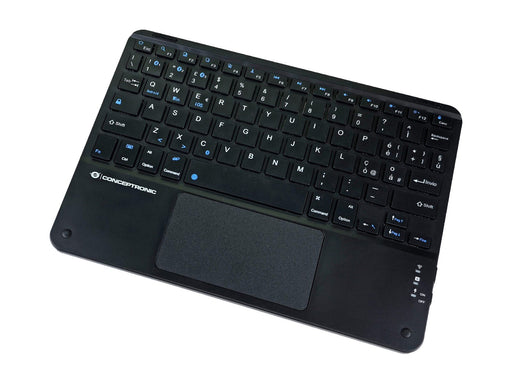 Conceptronic TOBIN01BIT - keyboard - 10" - with touchpad LED indicator - QWERTY - Italian - black Input Device - Tastatur - Italienisch - Schwarz