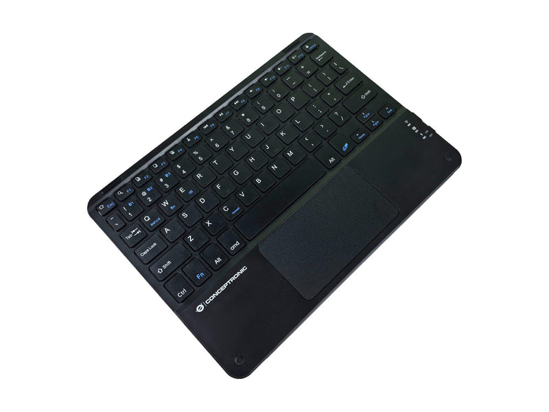 Conceptronic TOBIN01BUS - keyboard - 10" - with touchpad LED indicator - QWERTY - US International - black Input Device - Tastatur - Universal - Schwarz