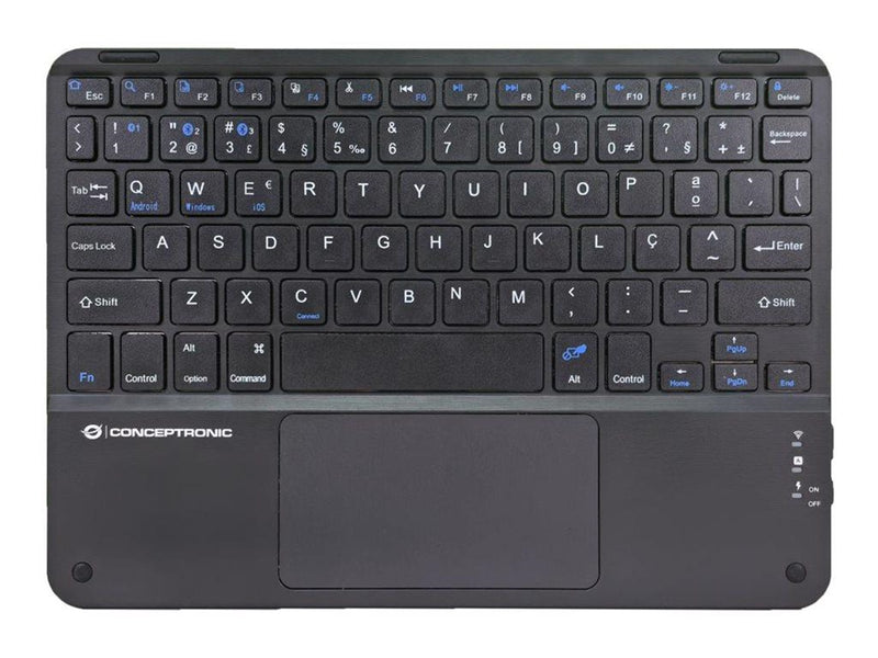 Conceptronic - keyboard - 10-inch - with touchpad - QWERTY - Portuguese - black Input Device - Tastatur - Portugiesisch - Schwarz