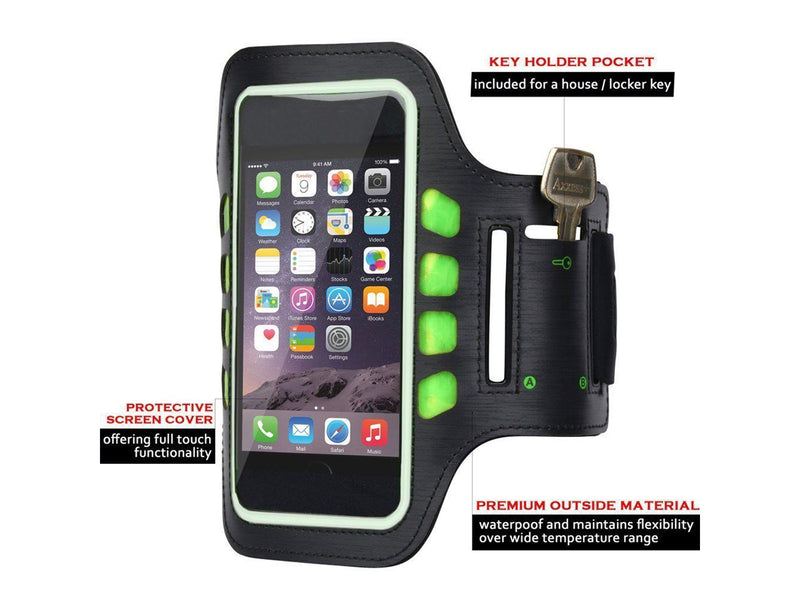 ConnecTech Sinox sports armband with LED light for iPhone - Black