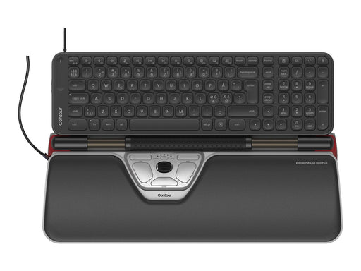 Contour RollerMouse Red Plus & Balance Mid-Size Keyboard Combo Wired PN Layout - Tastatur & Maus Set - Nordic ISO