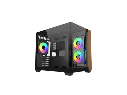 Cooler Master Elite 481 Wood - Gehäuse - Tower - Schwarz