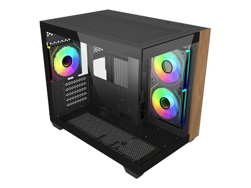 Cooler Master Elite 481 Wood - Gehäuse - Tower - Schwarz