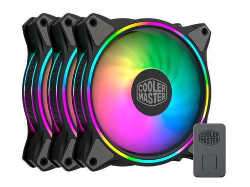 Cooler Master MasterFan MF120 HALO 3in1 - Gehäuselüfter - 120mm - Schwarz mit RGB LED - 30 dBA