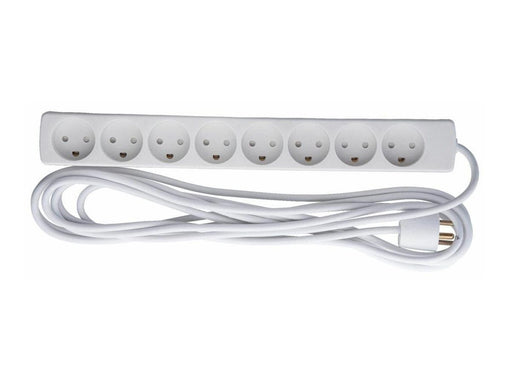 CoreParts 8-Stikdåse Hvid  5 m Ledning