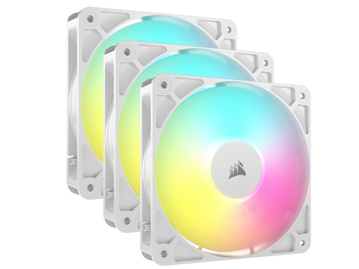 Corsair RS120 ARGB 3-pack - Gehäuselüfter - 120mm - Weiß mit RGB LED - 36 dBA