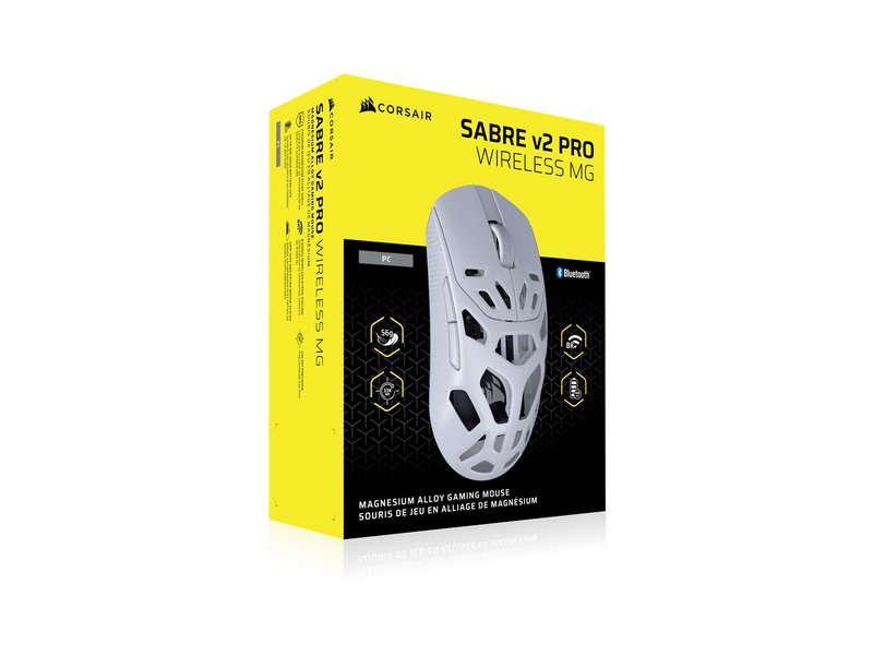 Corsair Sabre V2 Pro MG Ultralight Wireless - Gaming Maus (Weiß)