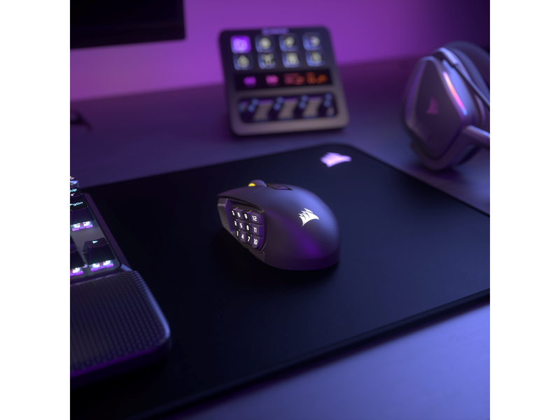 Corsair Scimitar Elite Wireless SE MMO - Gun metal - Gaming Maus (Schwarz)