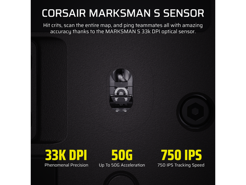 Corsair Scimitar Elite Wireless SE MMO - Gun metal - Gaming Maus (Schwarz)