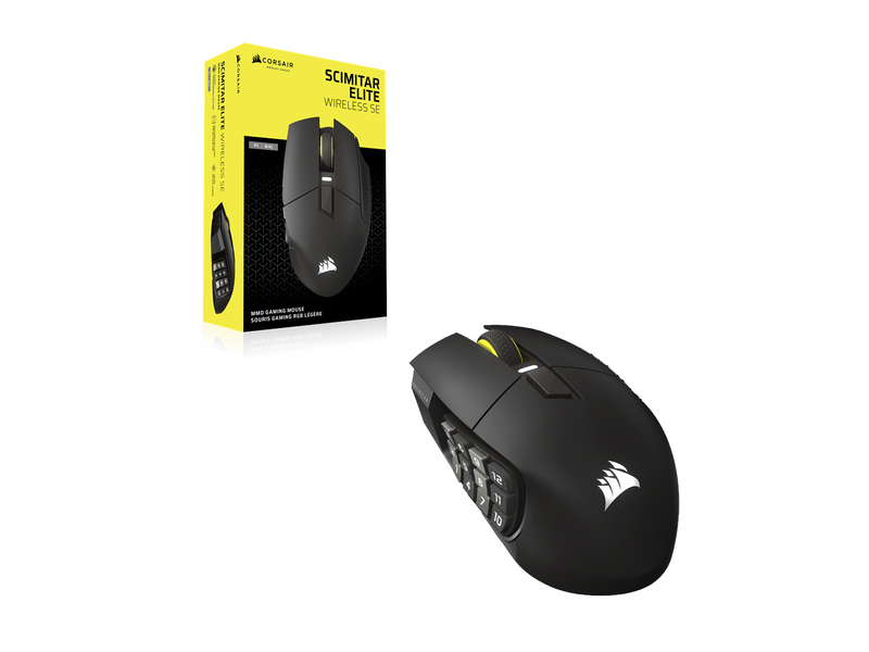 Corsair Scimitar Elite Wireless SE MMO - Gun metal - Gaming Maus (Schwarz)