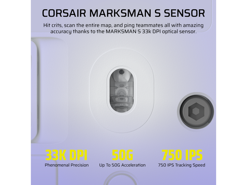 Corsair Scimitar Elite Wireless SE MMO - White - Gaming Maus (Weiß)