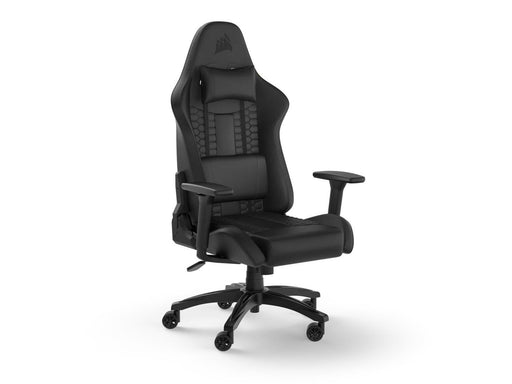 Corsair TC100 Relaxed Gaming Stuhl - Schwarz - Plüsch-Kunstleder - Bis zu 120 kg